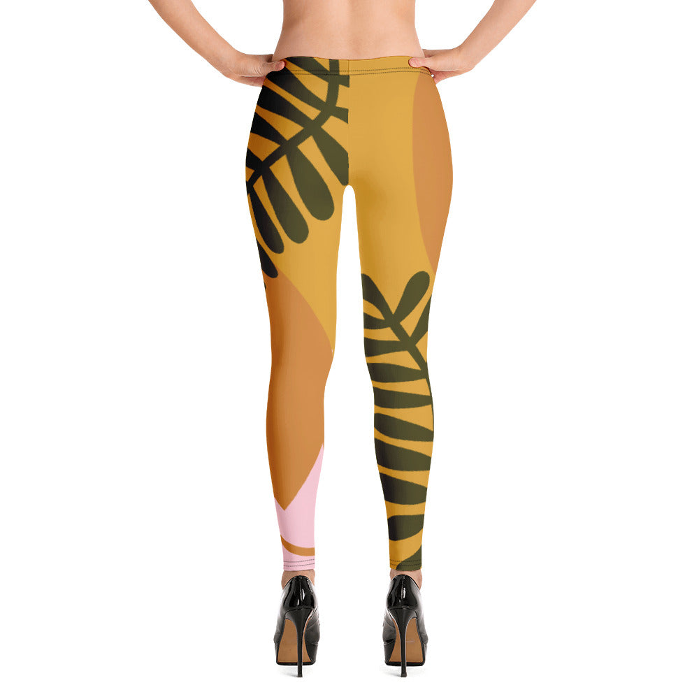 Forest Yellow Leggings | EMENEVO
