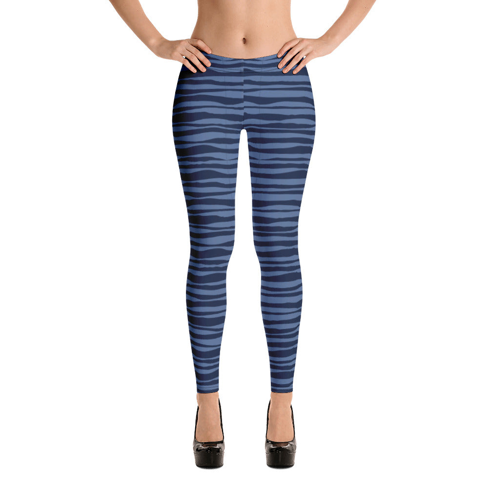 My Waves Blue Leggings | EMENEVO