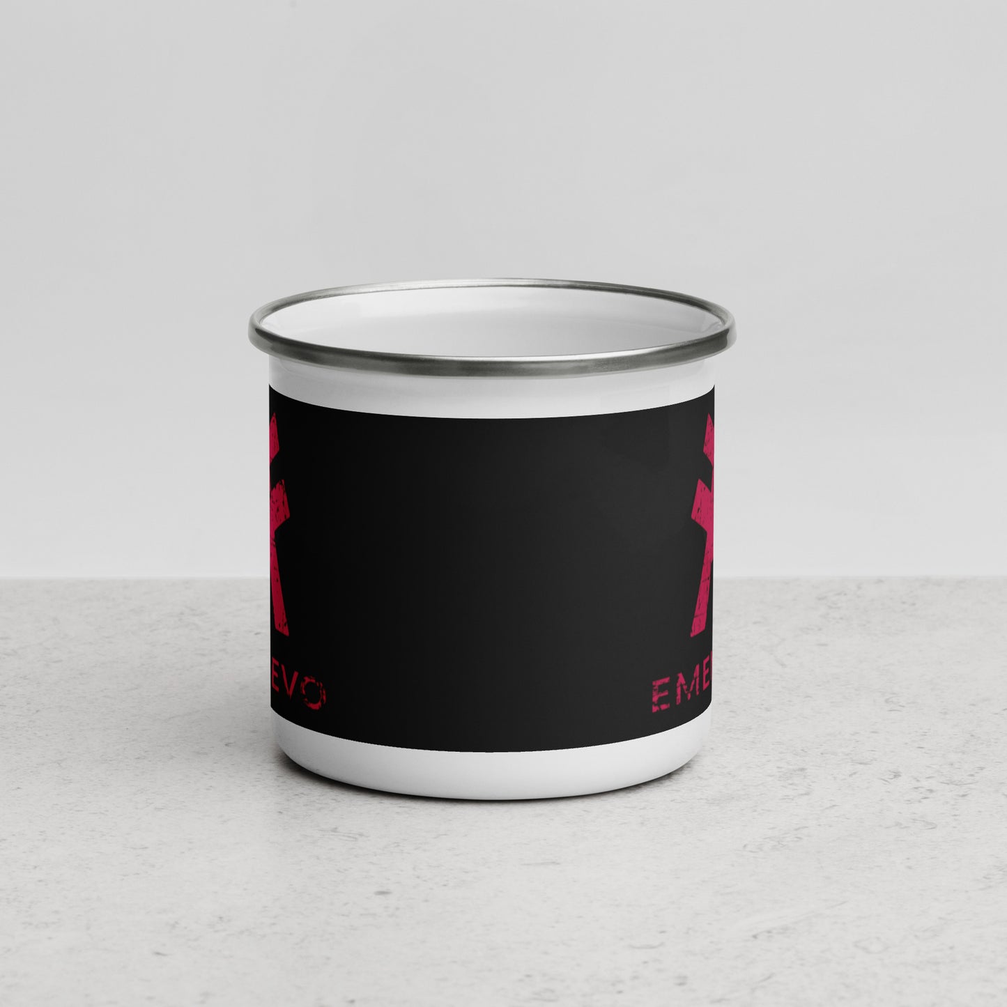 EMENEVO Fuchsia Enamel Mug