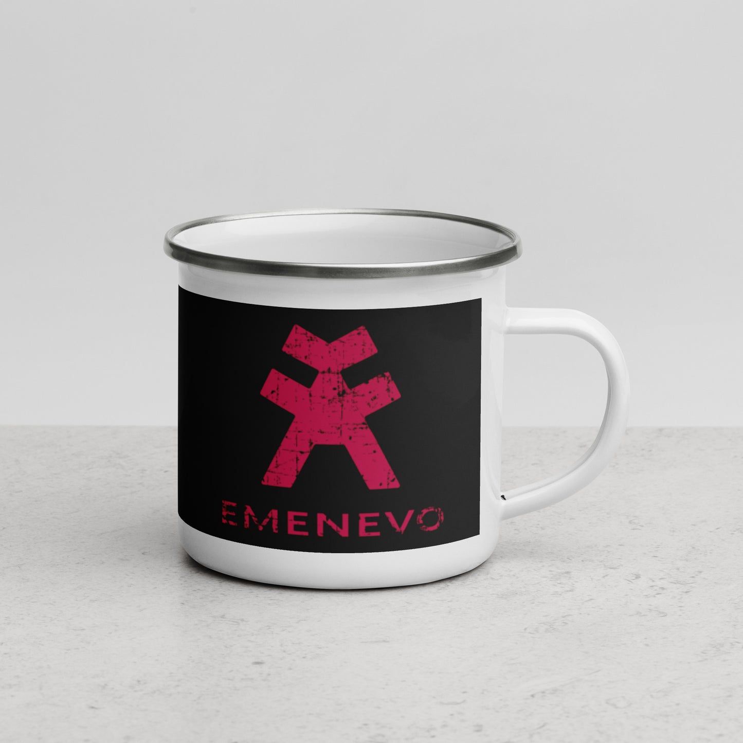 EMENEVO Fuchsia Enamel Mug
