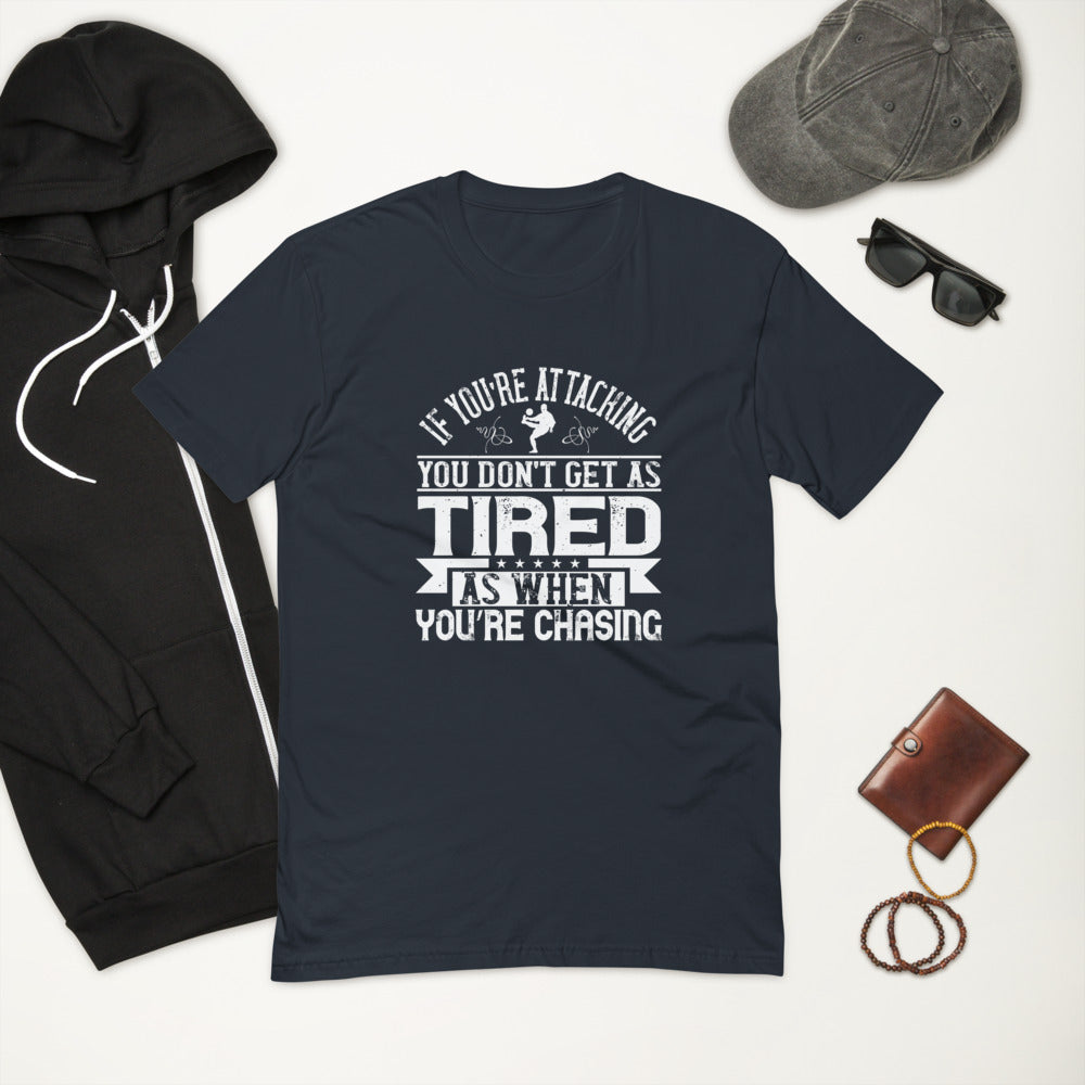 Attack don't Chase Soccer Men T-Shirt | EMENEVO
