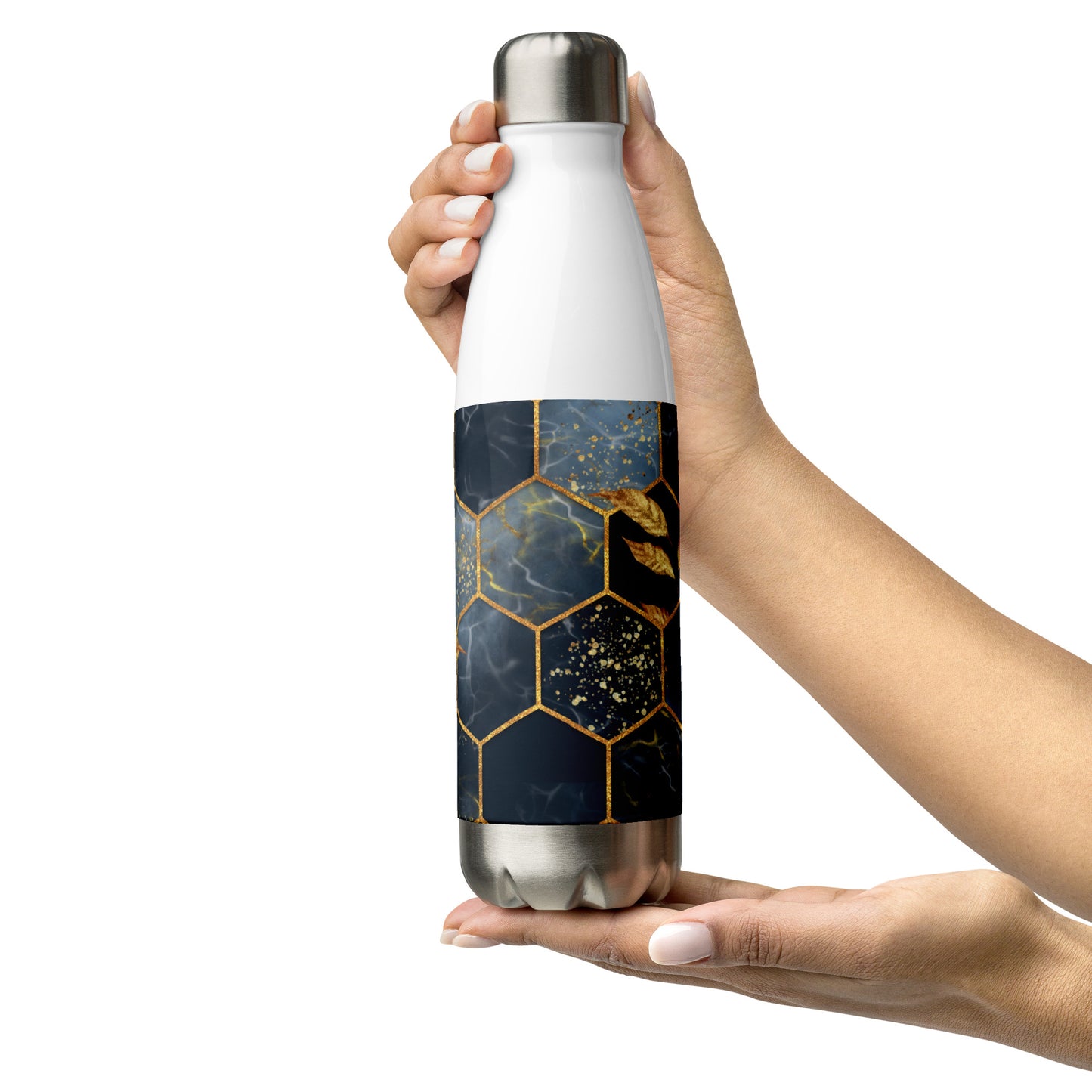 Golden Geometry Water Bottle | EMENEVO