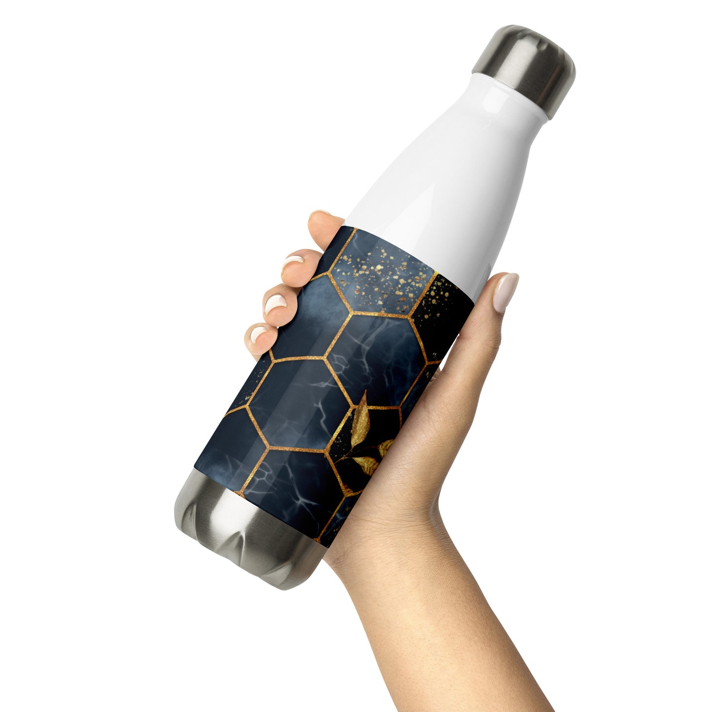 Golden Geometry Water Bottle | EMENEVO