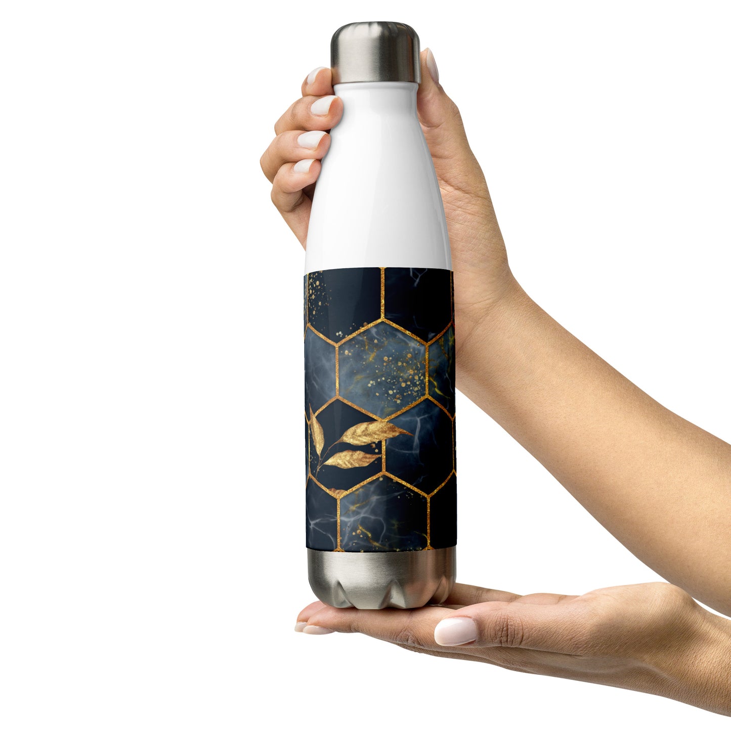 Golden Geometry Water Bottle | EMENEVO