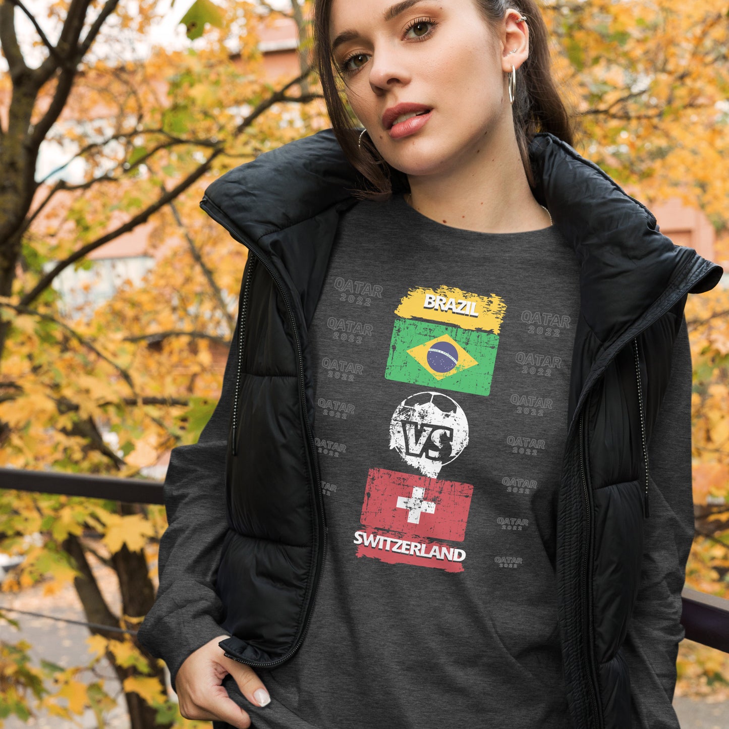 Qatar 2022 Brazil Vs Switzerland T-Shirt | EMENEVO