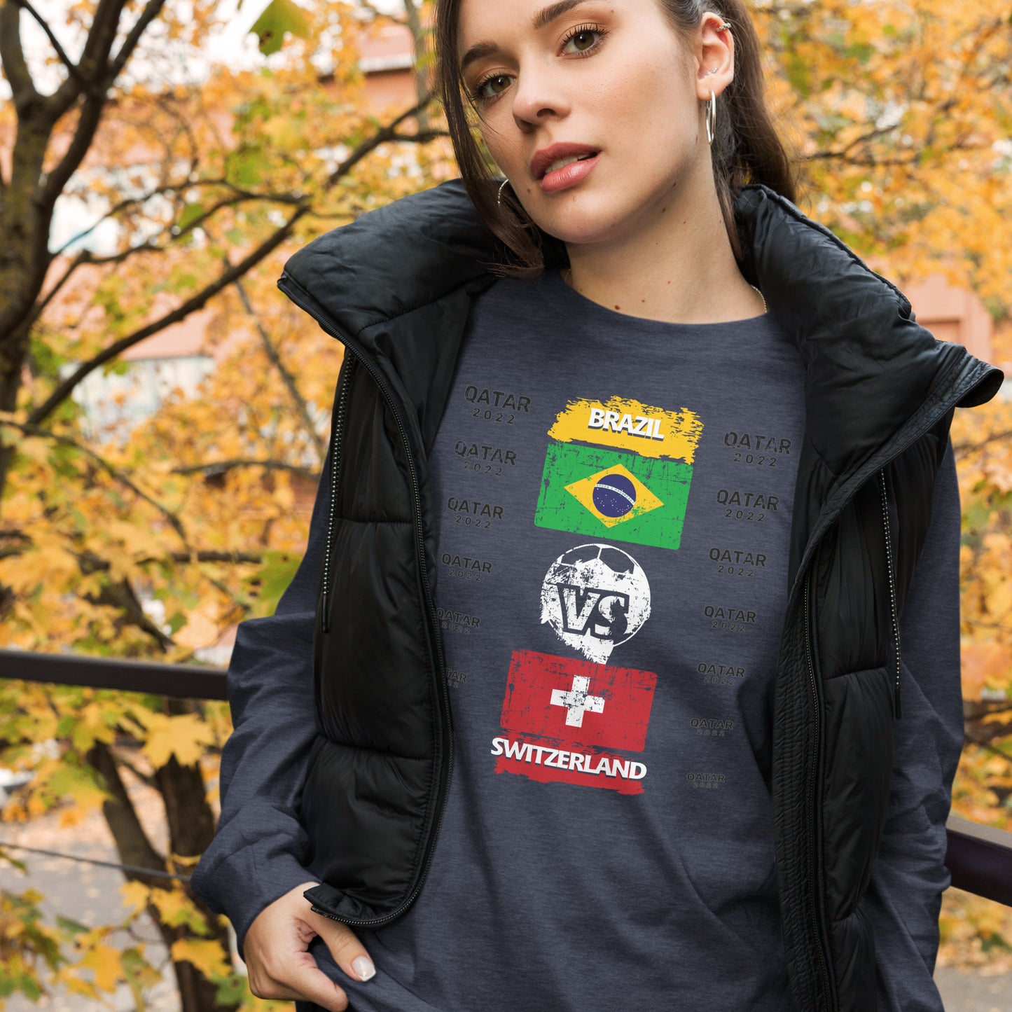 Qatar 2022 Brazil Vs Switzerland T-Shirt | EMENEVO