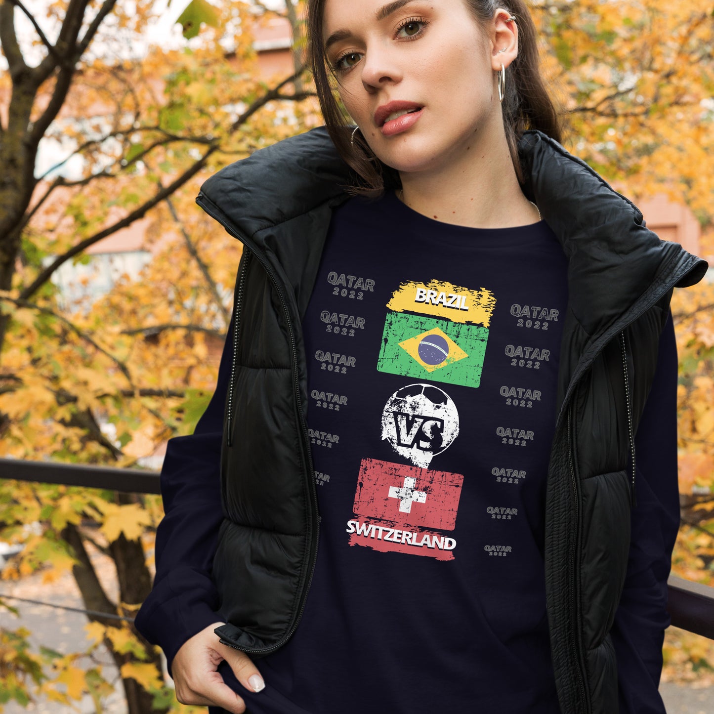 Qatar 2022 Brazil Vs Switzerland T-Shirt | EMENEVO