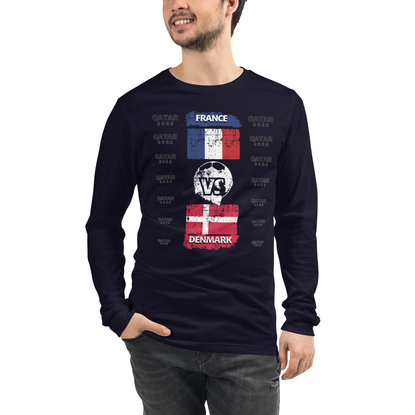 Qatar 2022 France Vs Denmark T-Shirt | EMENEVO