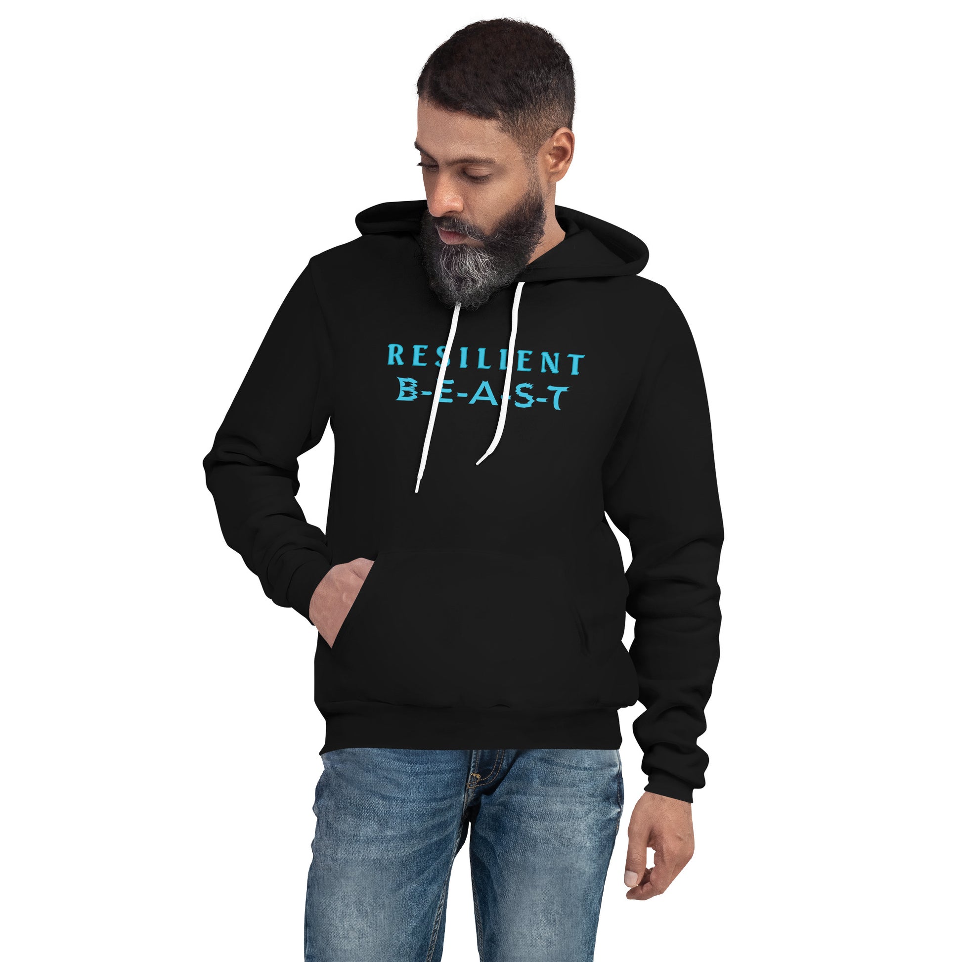 Resilient Beast Blue Men Hoodie | EMENEVO