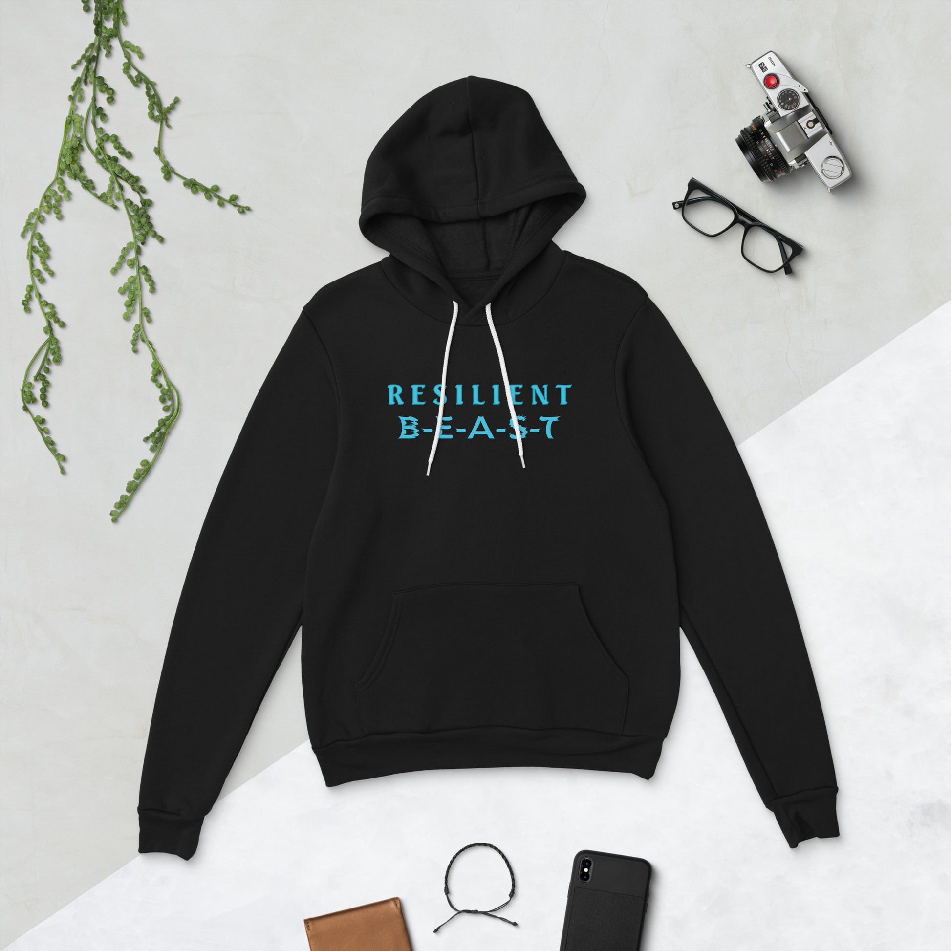 Resilient Beast Blue Men Hoodie | EMENEVO