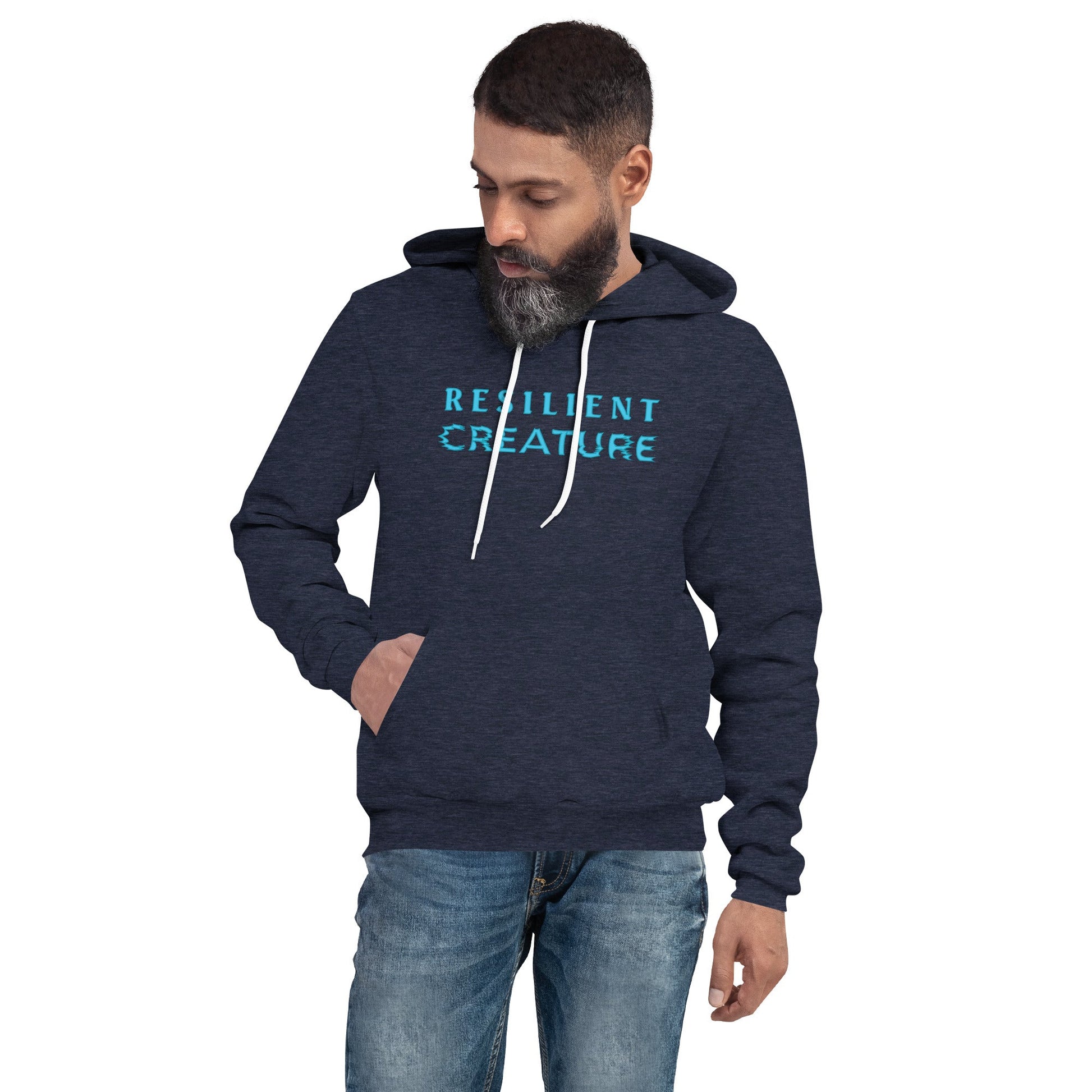 Resilient Creature Blue Men Hoodie | EMENEVO